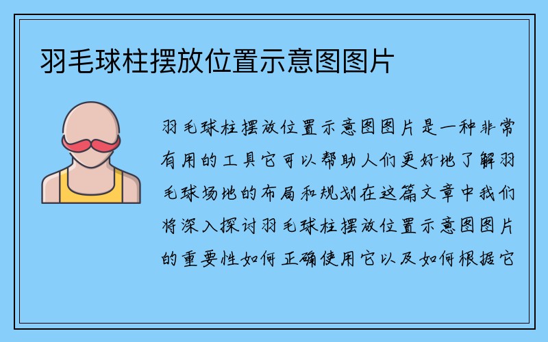 羽毛球柱摆放位置示意图图片