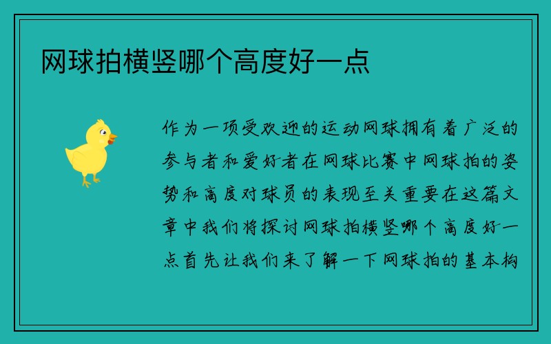 网球拍横竖哪个高度好一点