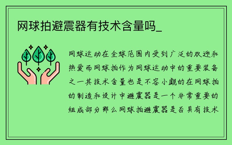 网球拍避震器有技术含量吗_