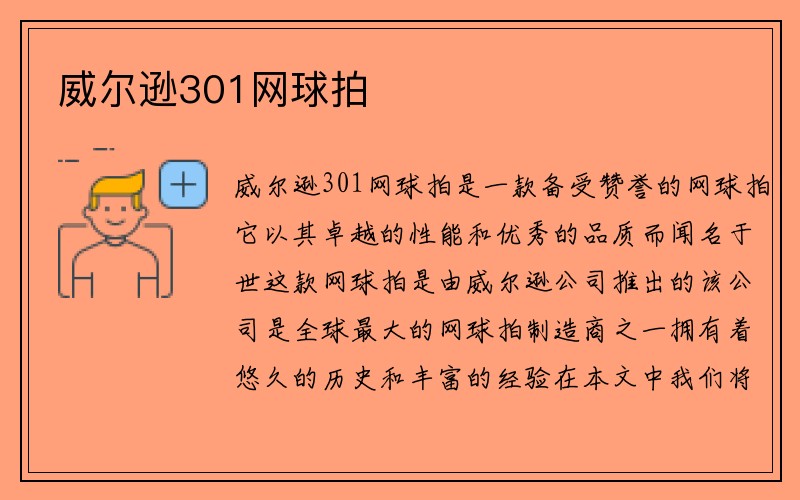 威尔逊301网球拍